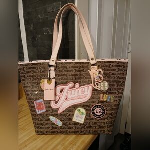 Juicy Couture NWT Large Monogram Tote W/Patchwork